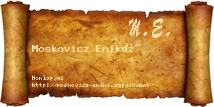 Moskovicz Enikő névjegykártya
